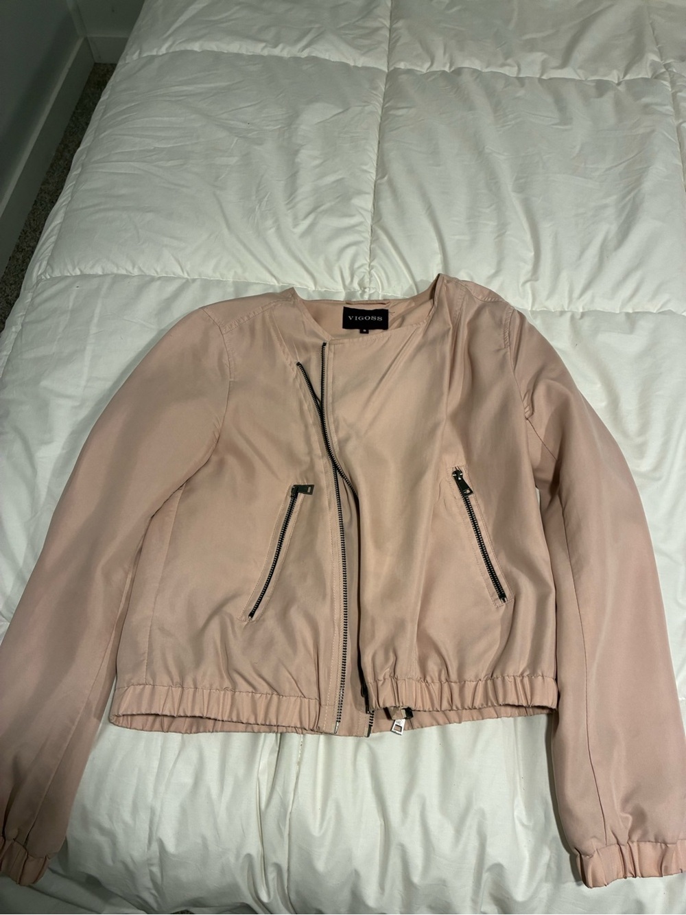 Vigoss Dusty Rose Bomber Jacket